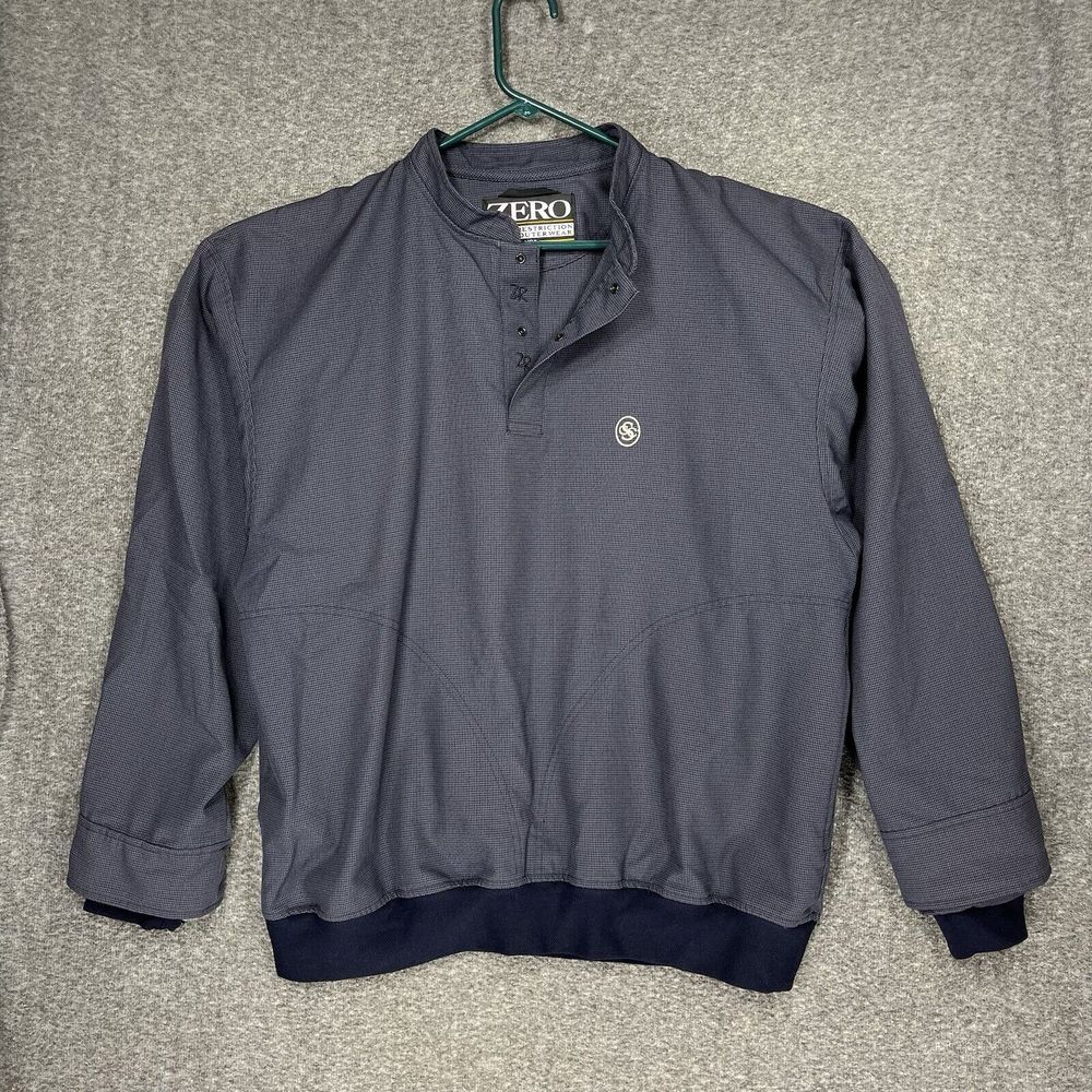 VTG ZERO RESTRICTION Pullover Mens L Houndstooth Wind Country club‎ of the south